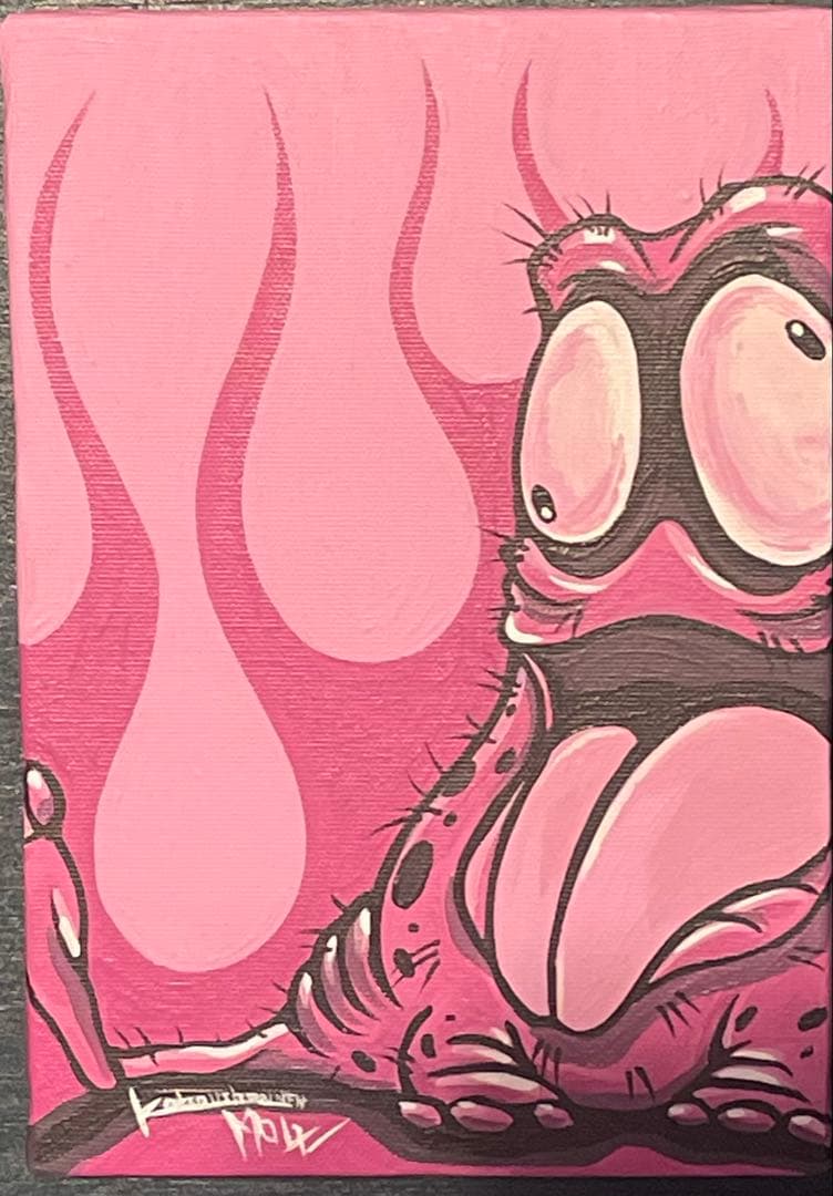 ロウブロウアート アクリル画 オリジナルキャラクターアート