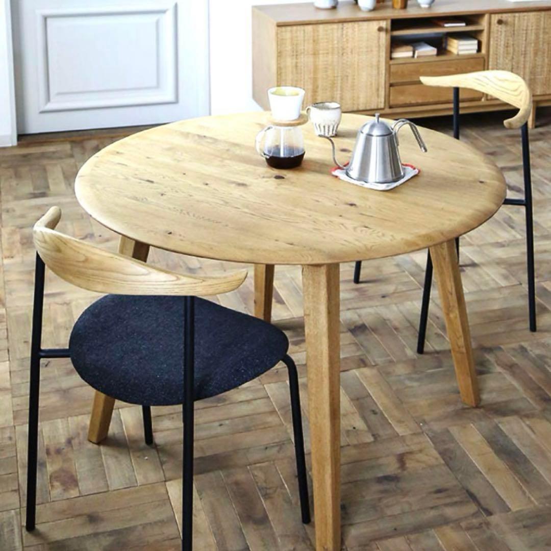 クラッシュゲート 関家具 デッケ ダイニングテーブル 無垢材 円 机