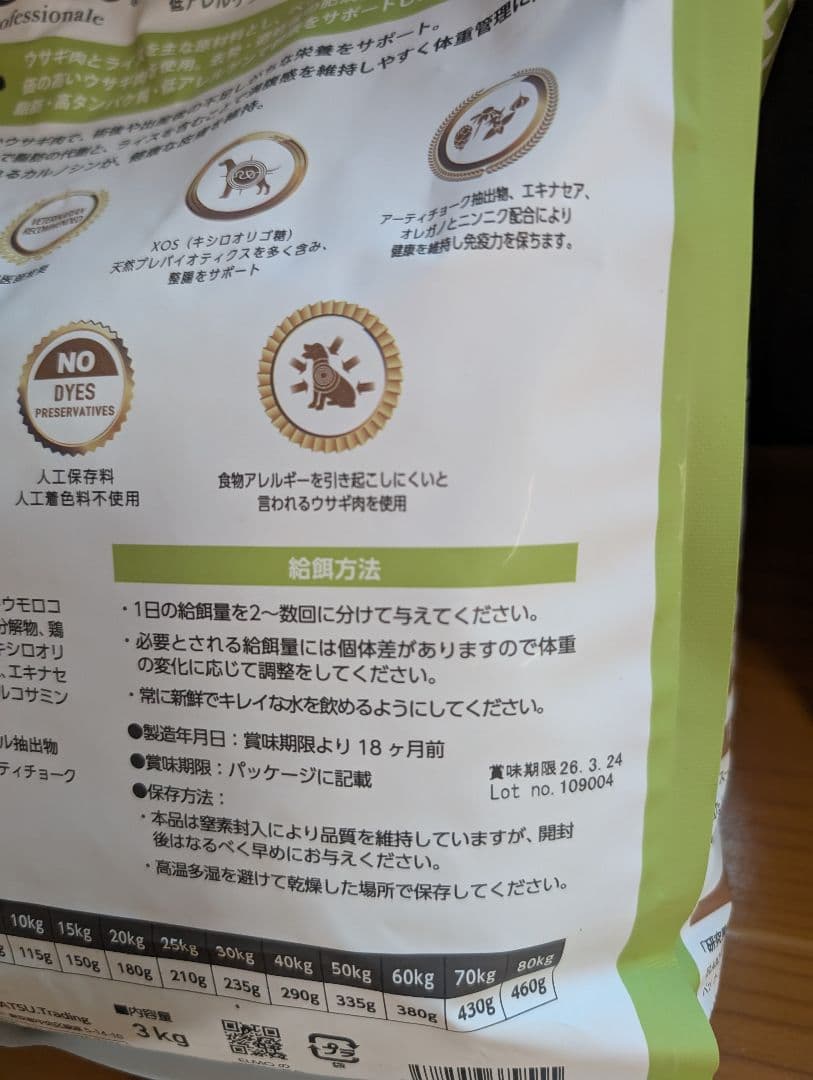 ELMO ウサギ肉　10.6kg ドッグフード エルモ　去勢避妊ダイエット