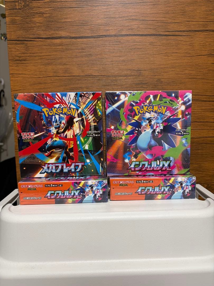 だ*ぜ様 【シュリンク付き未開封】メガブレイブ1box&インフェルノX3box