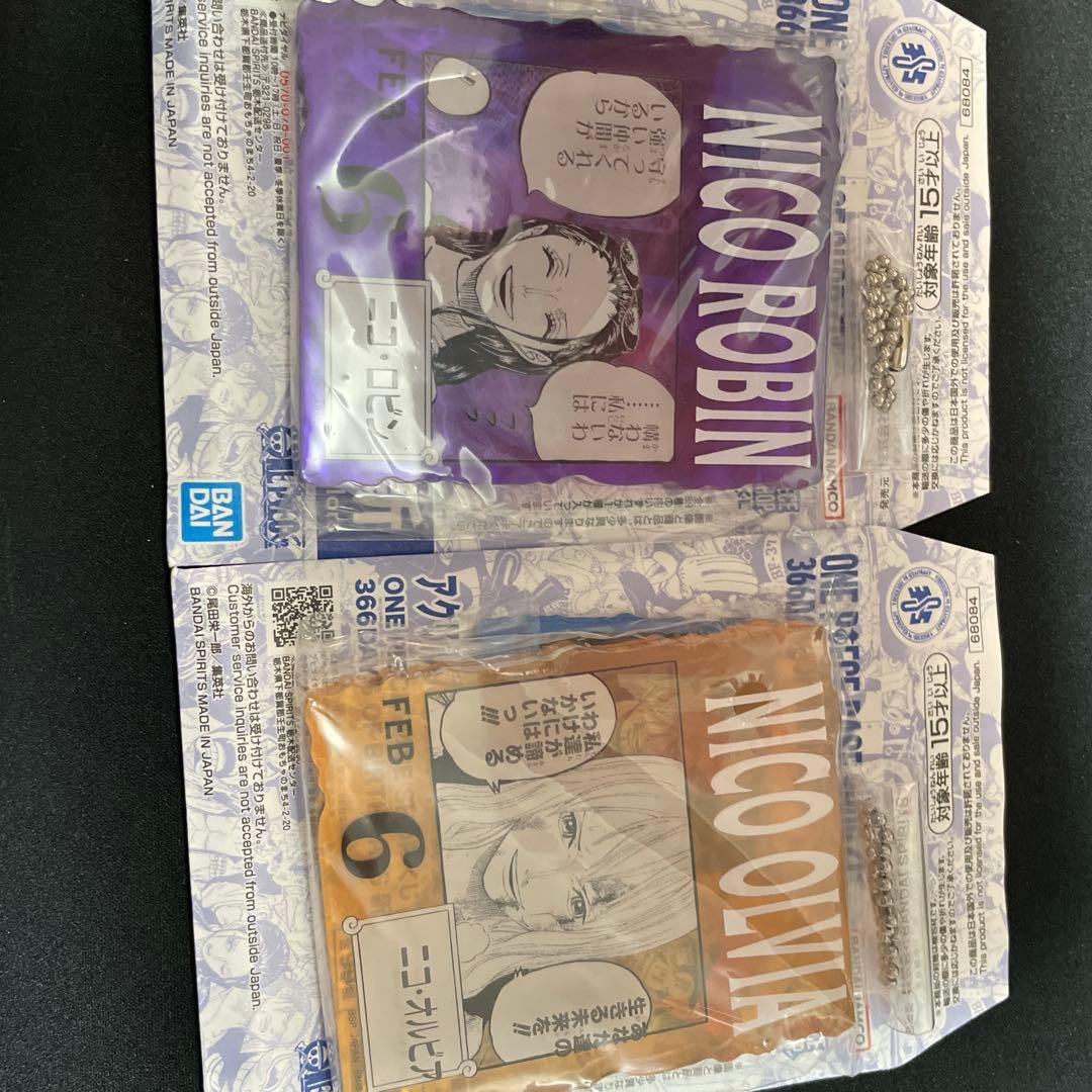 ワンピース　ベースショップくじ　アクリルブロック　ニコ・ロビン　オルビア　セット