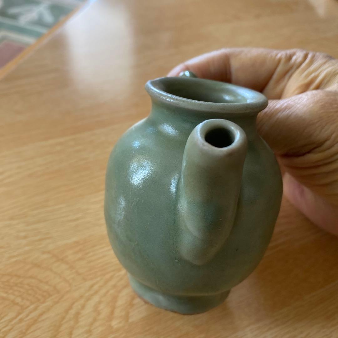龍泉窯　青磁　水注　明代　完品