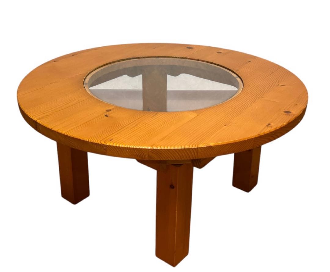 nn 小泉産業株式会社 コイズミ 木製 テーブル ガラス ミドルテーブル