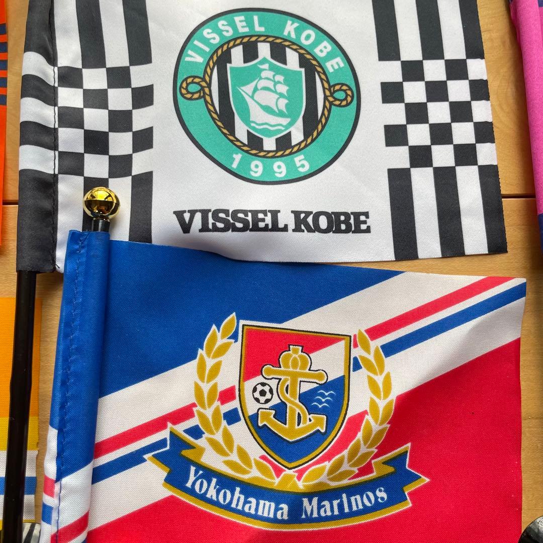 Jリーグミニフラッグ12チーム吸盤付日韓ワールドカップミニフラッグ10個レトロ