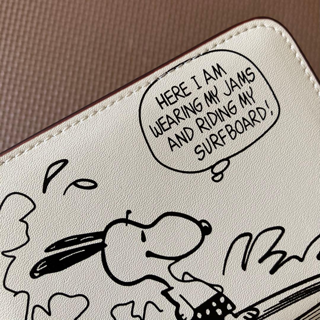 【大人気】【COACH X PEANUTS】ビルフォールド ウォレット チョーク