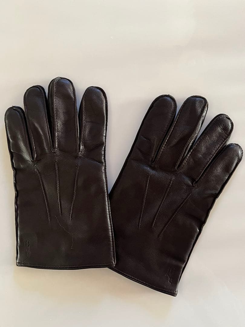 スプリング様　ラルフローレン　シープスキン(羊皮) 手袋　L ダークブラウン