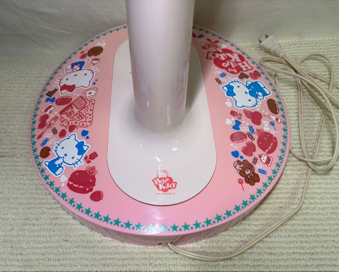 ハローキティ 首振り扇風機 3段階設定 30cm サンリオ キティ Sanrio
