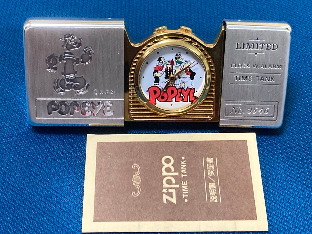 zippo ポパイ 時計　稼働中 。分解掃除済み
