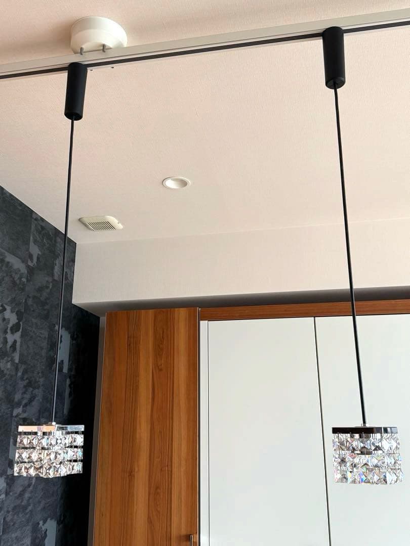 オーデリック　ペンダントライト　2灯 クリスタル調　ダクトレール ODELIC