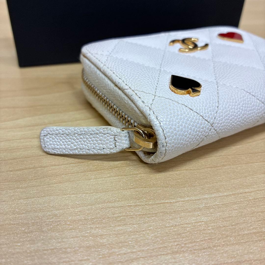 シャネル　ケース　カードケース　キャビアスキン　ココマーク