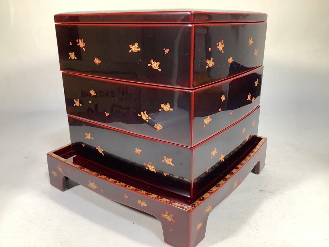 輪島塗　重箱　三段重　漆器　茶道具　送料無料
