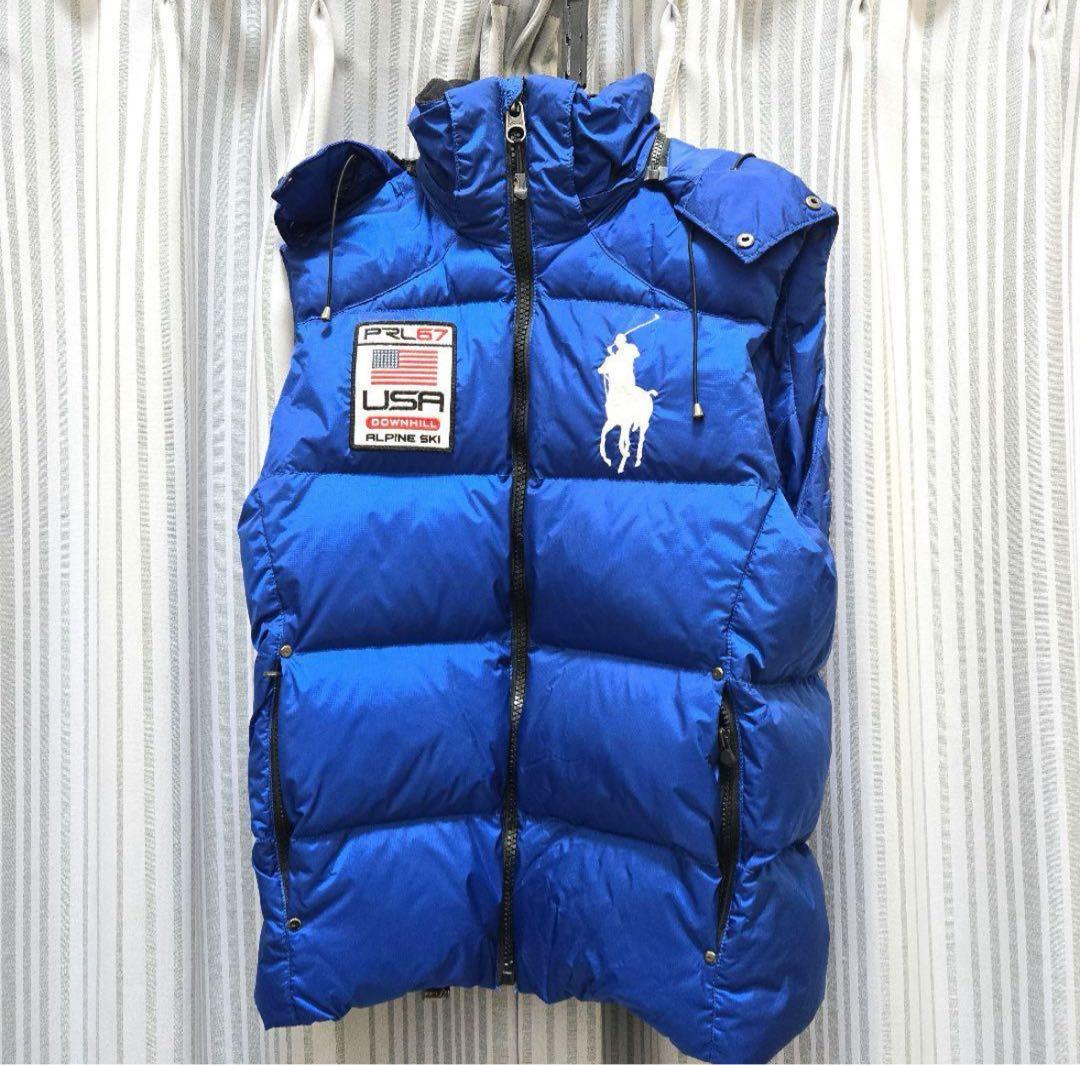 ポロ・ラルフローレン ダウンベスト USAパッチ付き