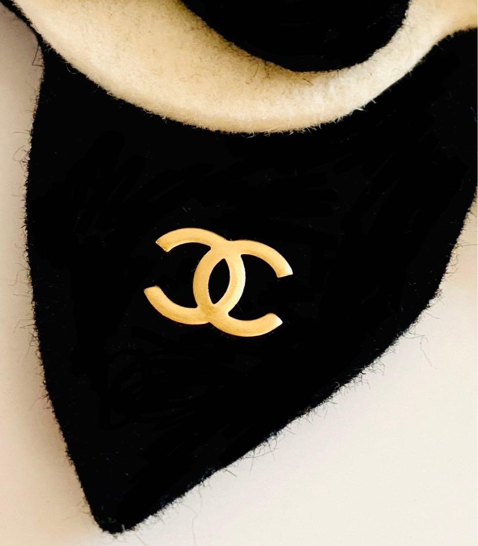 CHANEL 02A ヴィンテージ　カメリア　フェルト　ブローチ　ココマーク