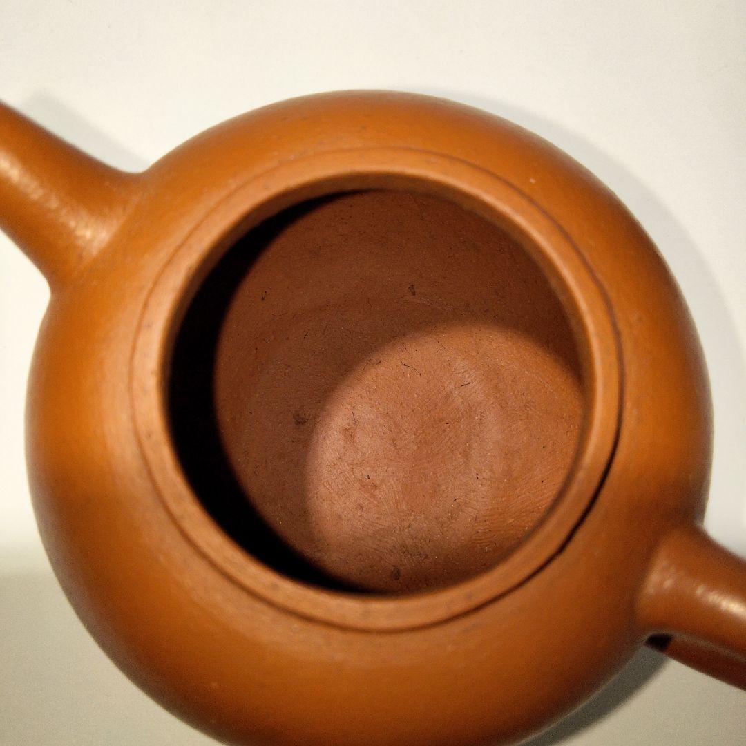 M156-5 逸公 朱泥 急須 茶注 煎茶 紫砂朱泥壷 朱泥急須　時代古作　D