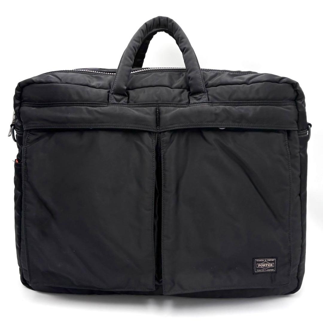 ポーター タンカー 2way オーバーナイト ブリーフケース 黒 2層 ナイロン