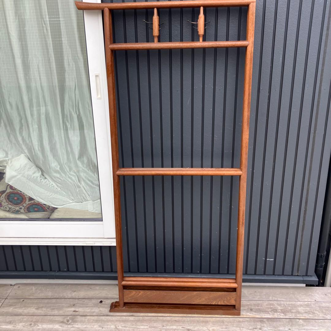 昭和レトロ 木製 衣桁 和風 古民具 欅 ケヤキ 衣紋掛け 古道具 和家具 着物