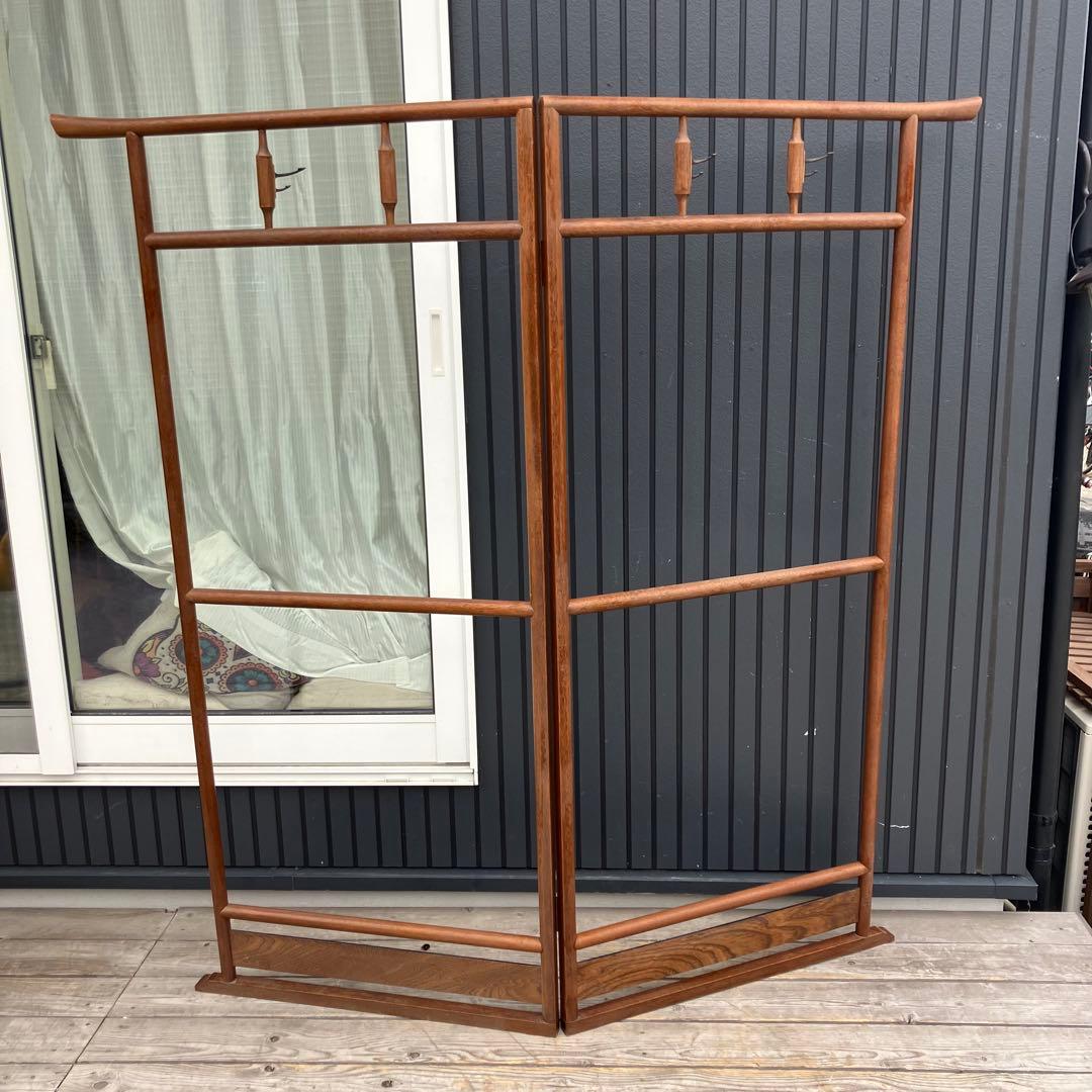 昭和レトロ 木製 衣桁 和風 古民具 欅 ケヤキ 衣紋掛け 古道具 和家具 着物