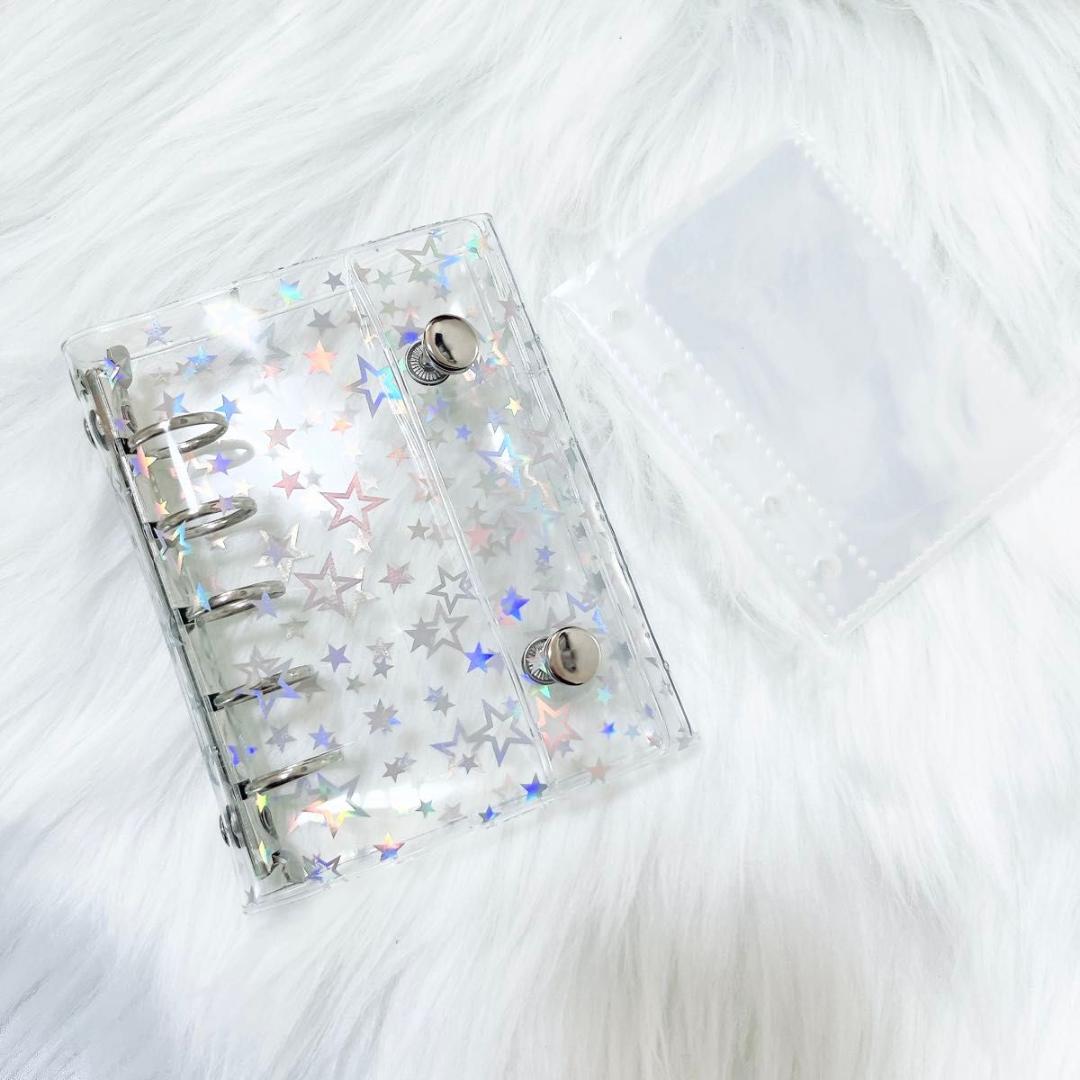 シール帳 バインダー キラキラ クリアバインダー コレクション 透明 シール