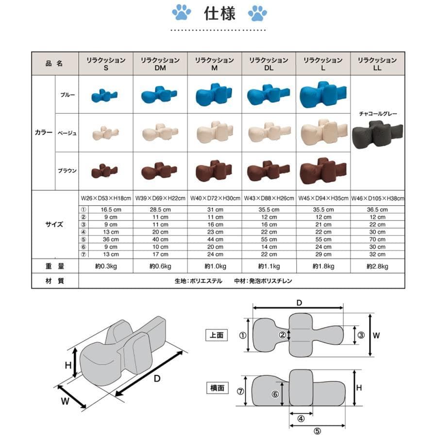 リラクッション ペット M ブラウン OneAid 犬用 介護用品 クッション
