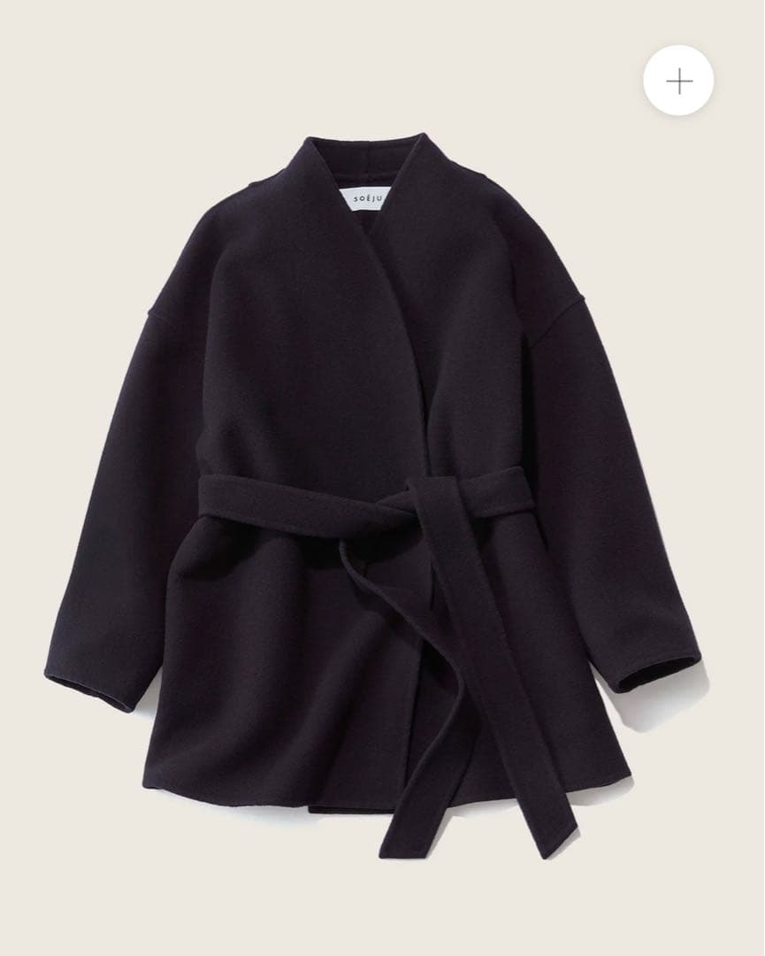 SOEJU ウールリバーミディコート ネイビー　新品未使用