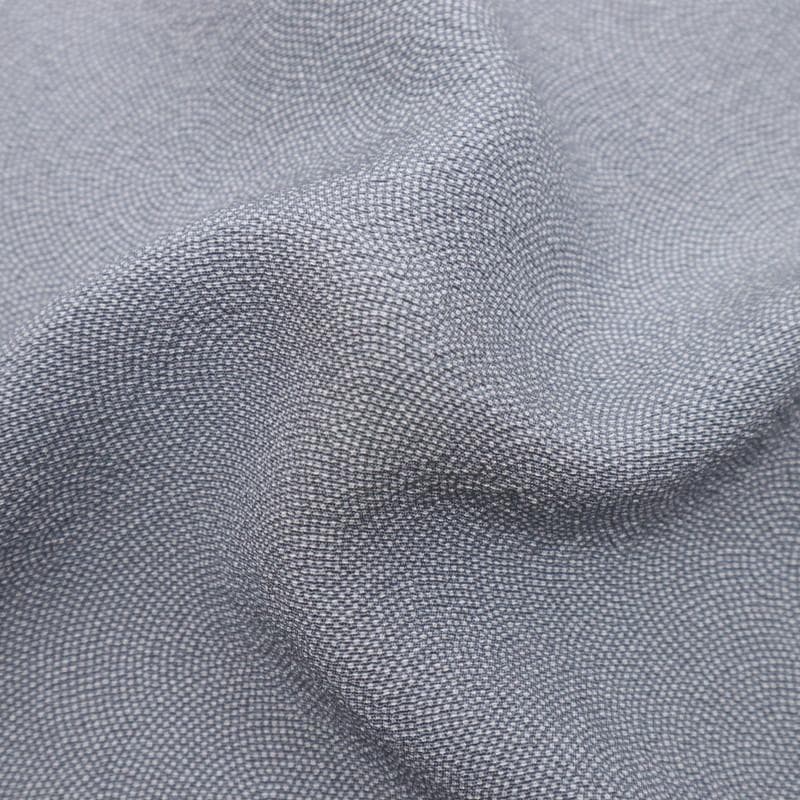 マジコ　江戸小紋＊袷着物 鮫 無紋 灰青 普段着物 正絹 ＊10KH5