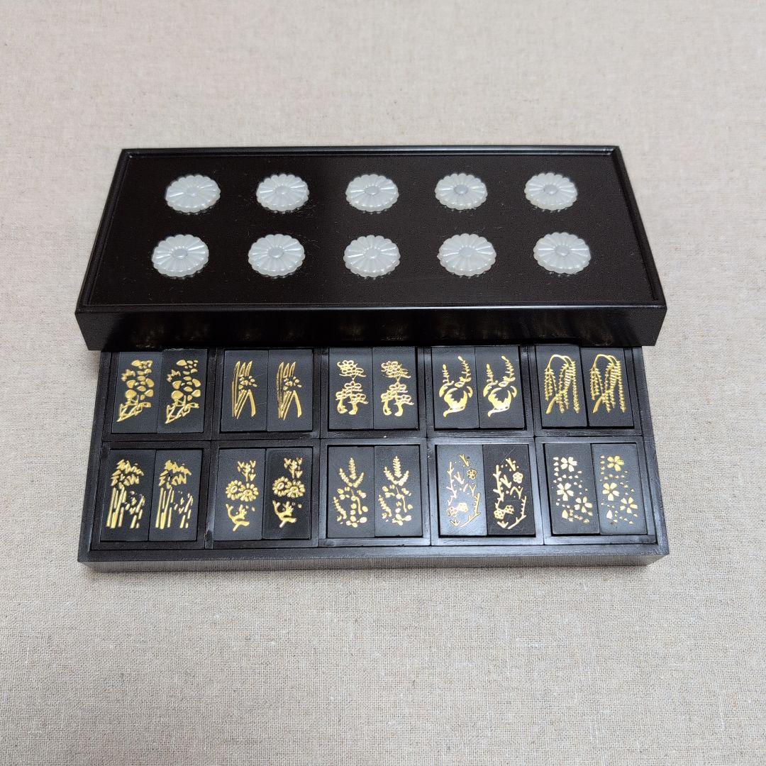 茶道具　十種香札　樹脂製　黒　元箱入り