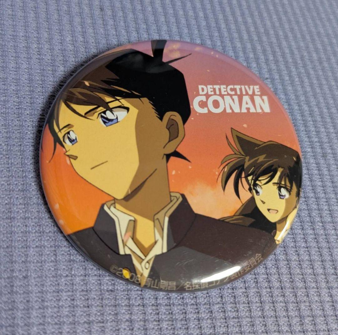 名探偵コナン　缶バッジ　戦慄の楽譜　工藤新一　毛利蘭　ポップアップストア