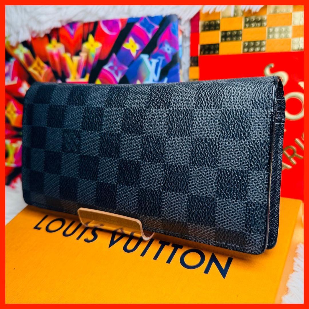 【セール！】ルイヴィトン ダミエ グラフィット ポルトフォイユ ブラザ 長財布