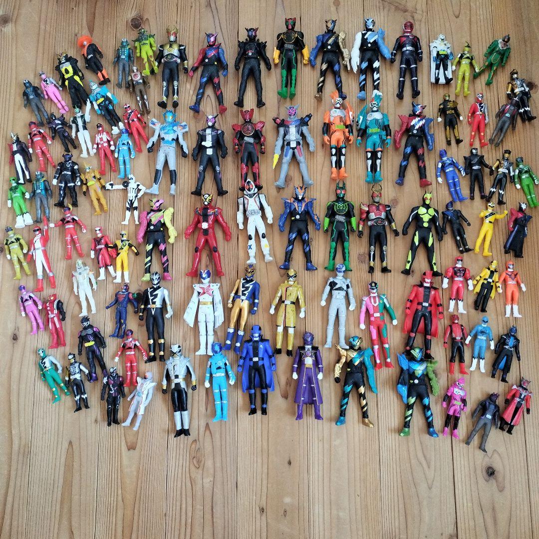 仮面ライダー ＆スーパー戦隊シリーズ ソフビ 約100体セット　まとめ売り