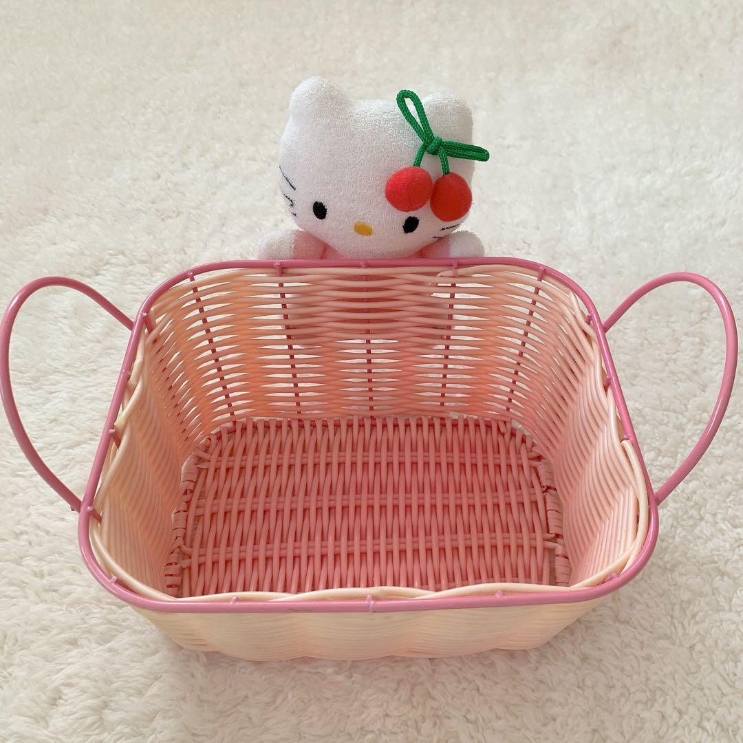 【平成レトロ】サンリオ ハローキティ チェリー ぬいぐるみバスケット