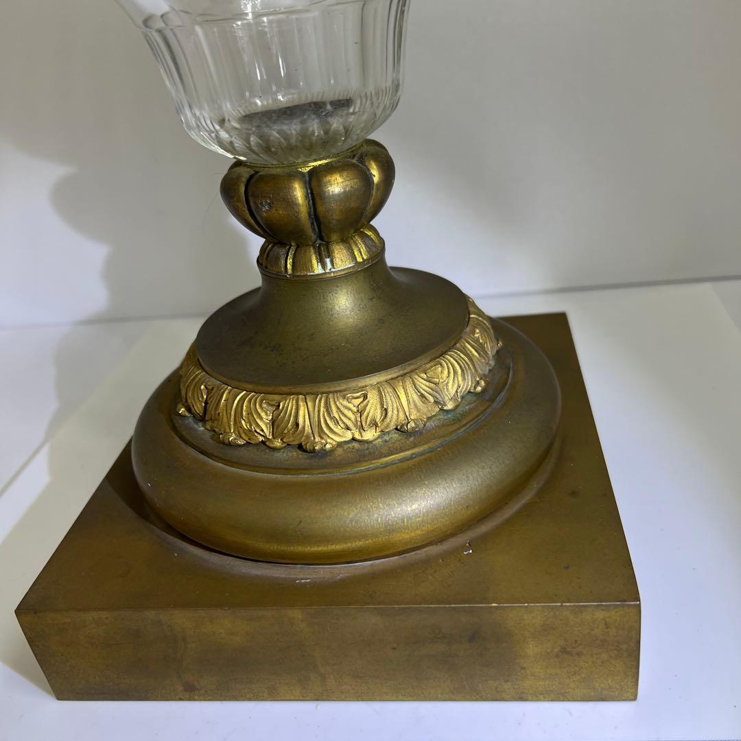 明治時代　ギヤマン切子　大花瓶　高さ48㎝　トヒチサ　東な8-0106④