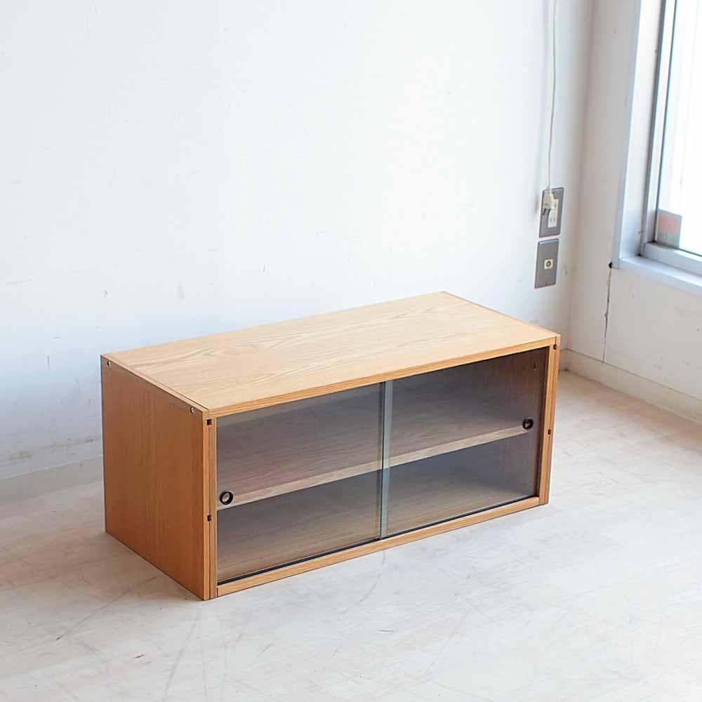 無印良品/MUJI オーク材 ユニットシェルフ用ガラス戸 ZR24335