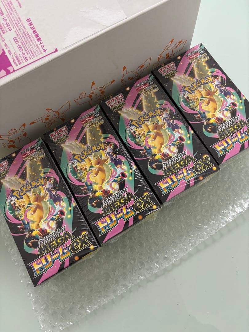 ポケモンカードMEGAドリームex 4BOX シュリンク付き新品未開封