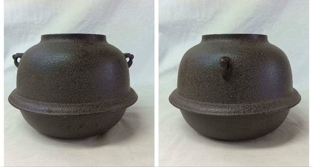 人間国宝 釜師 高橋敬典 風炉師 金谷浄雲　唐銅朝鮮風炉　茶道具　骨董　供箱