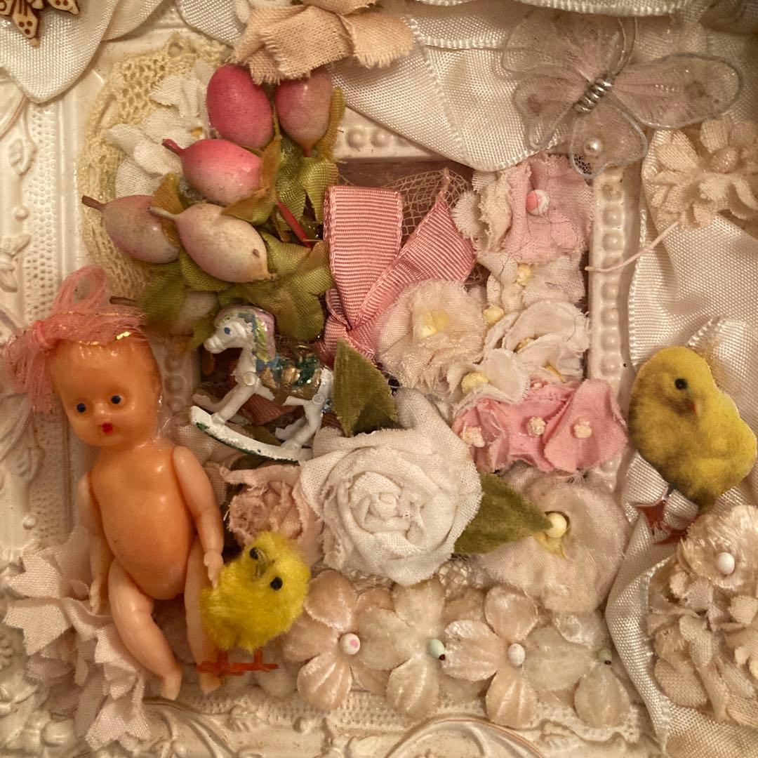 装飾アートフレーム ミニチュア人形付き