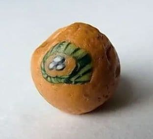 ★X1603★ 古代 とんぼ玉 (A06) イスラム　ガラスビーズ　モザイク象嵌