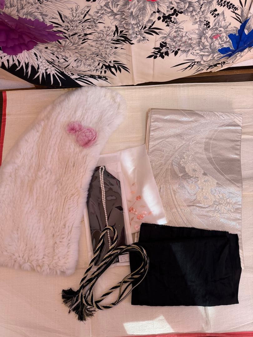 振袖フルセット　8点セット　モノトーン