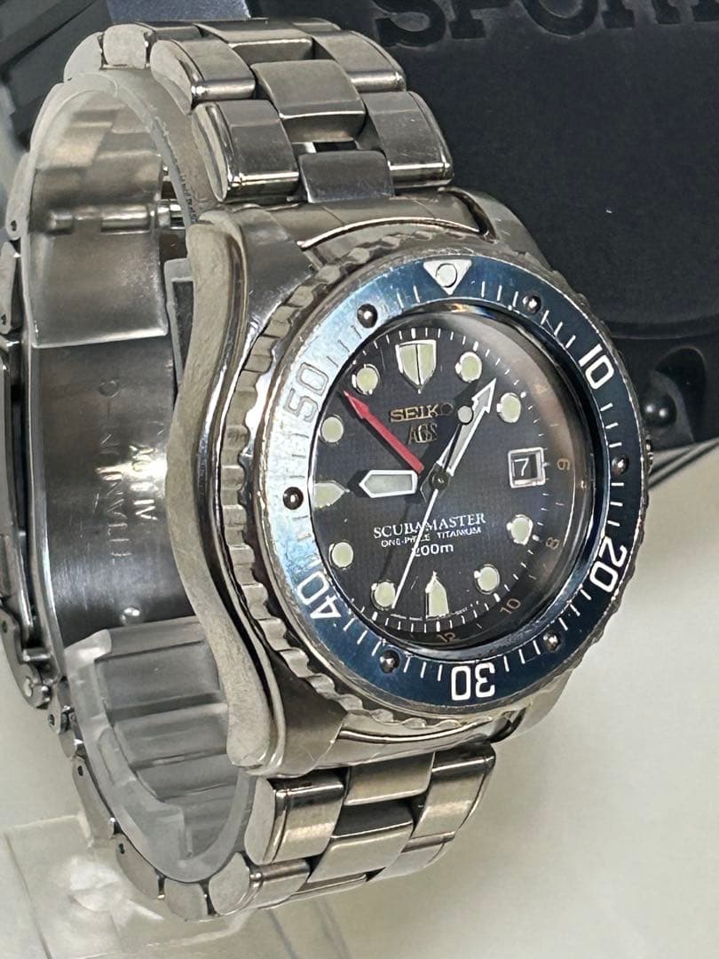 完動レア 【二次電池新品】SEIKO SCUBAMASTER 5M45-6A30