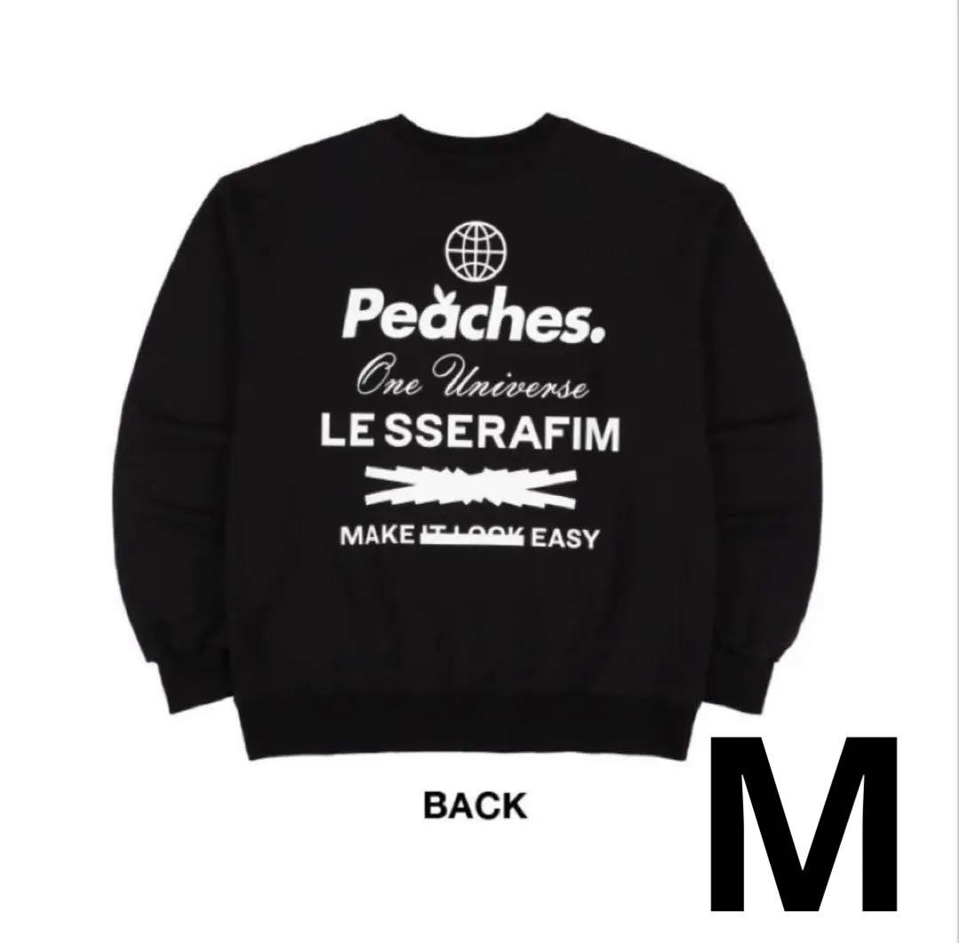Peaches. LE SSERAFIM クルーネックスウェットシャツ Mサイズ