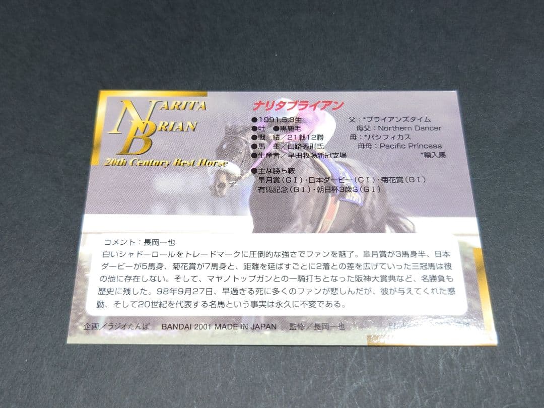 【非売品】サラブレッドカード2000下半期 プレゼント ナリタブライアン カード