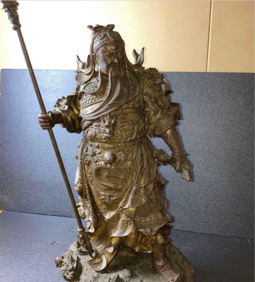 【稀少】関羽将軍像　置物　かんう