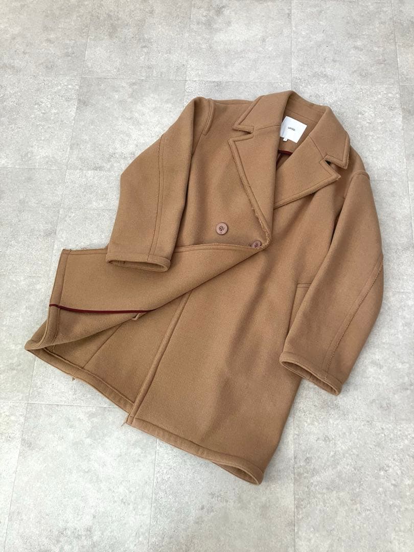 ◆美品 UN3D アンスリード バックオリガミコート キャメル