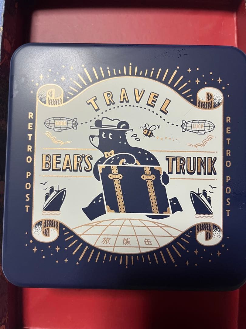 オビワン　文具女子博　旅熊缶　トラベルベアートランク
