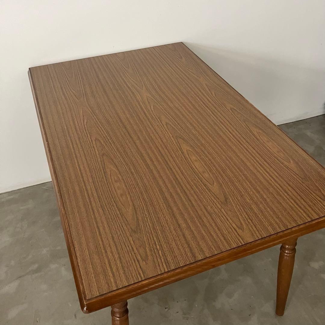 レトロ　アンティーク　古家具　キツツキ　カリモク　ダイニング　ろくろ脚　ろくろ足