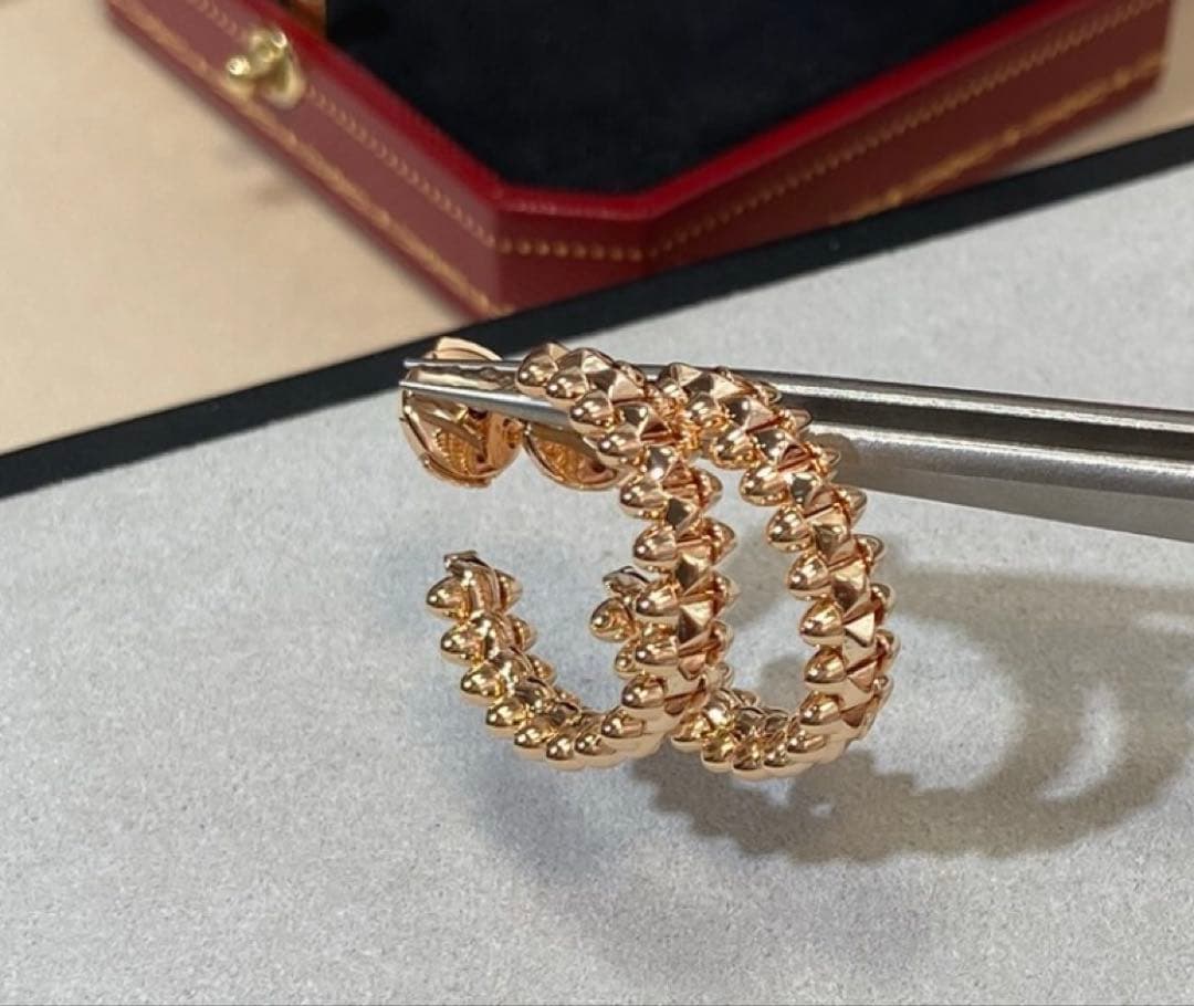 お値下大歓迎！早い者勝ち！高見え♪ピンクゴールドクラッシュピアス