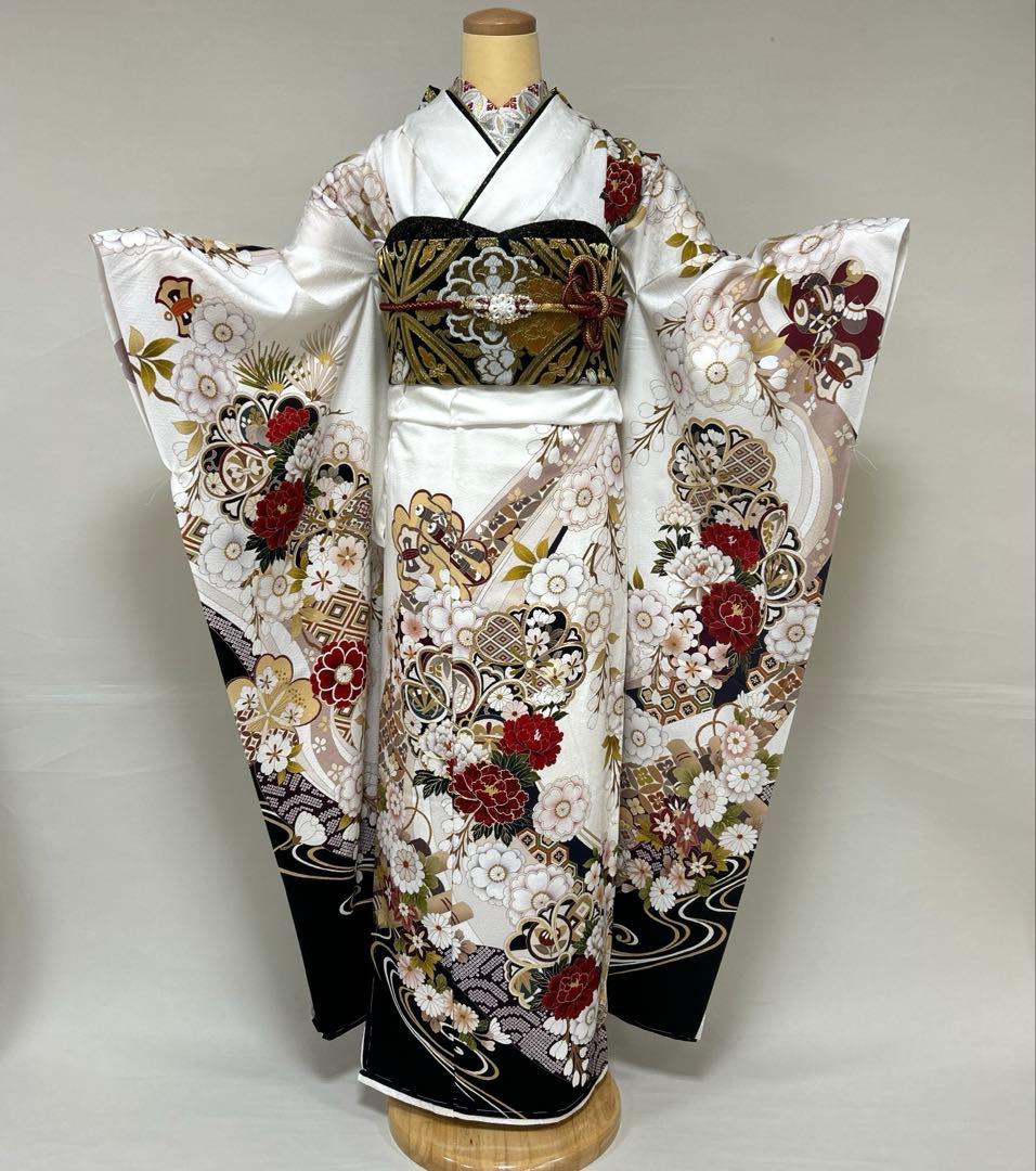 白地　上品な古典振袖フルセット