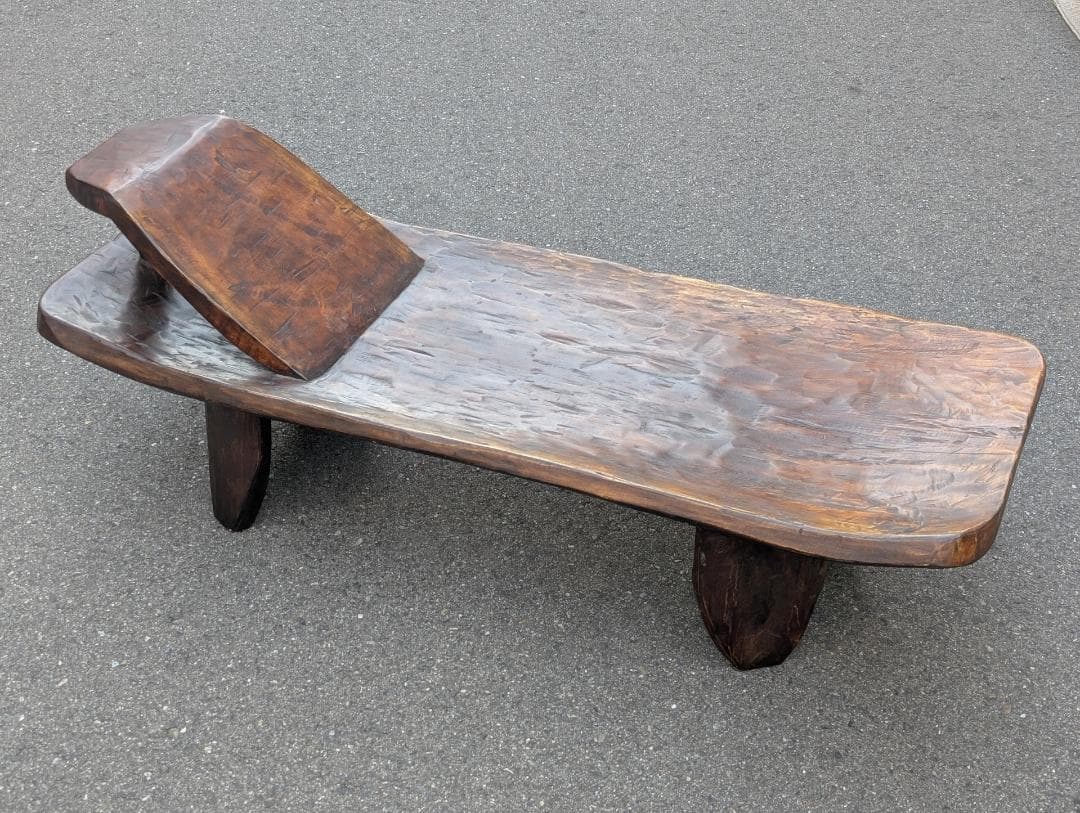 希少☆アフリカンヴィンテージ／木製ベンチ・ベッド／セヌフォ族