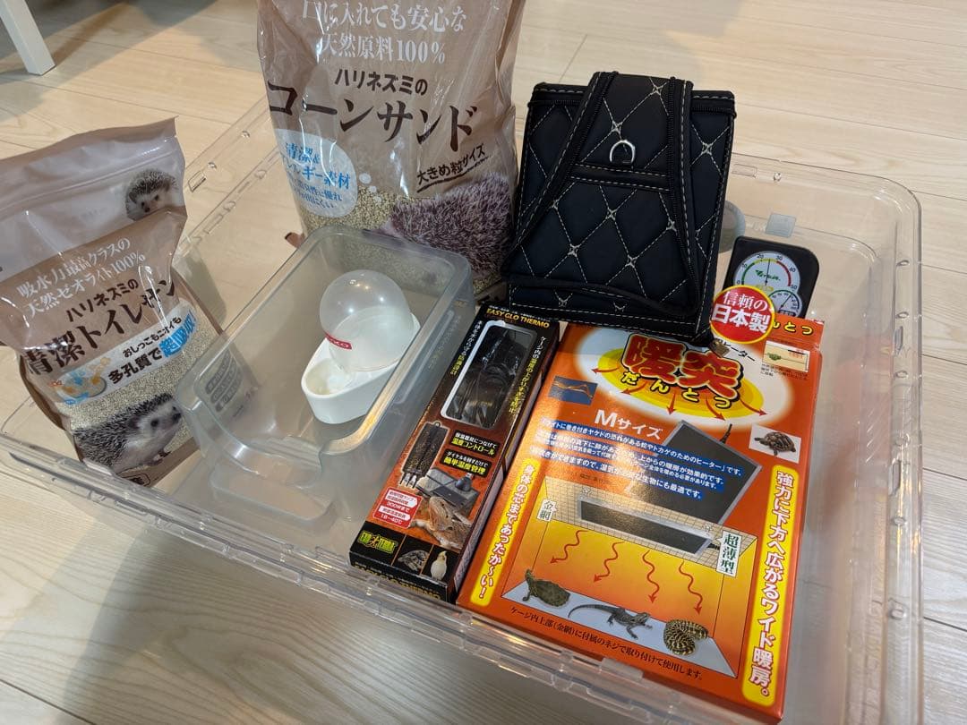 ハリネズミ用ケージ　ヒーター、サーモ他セット