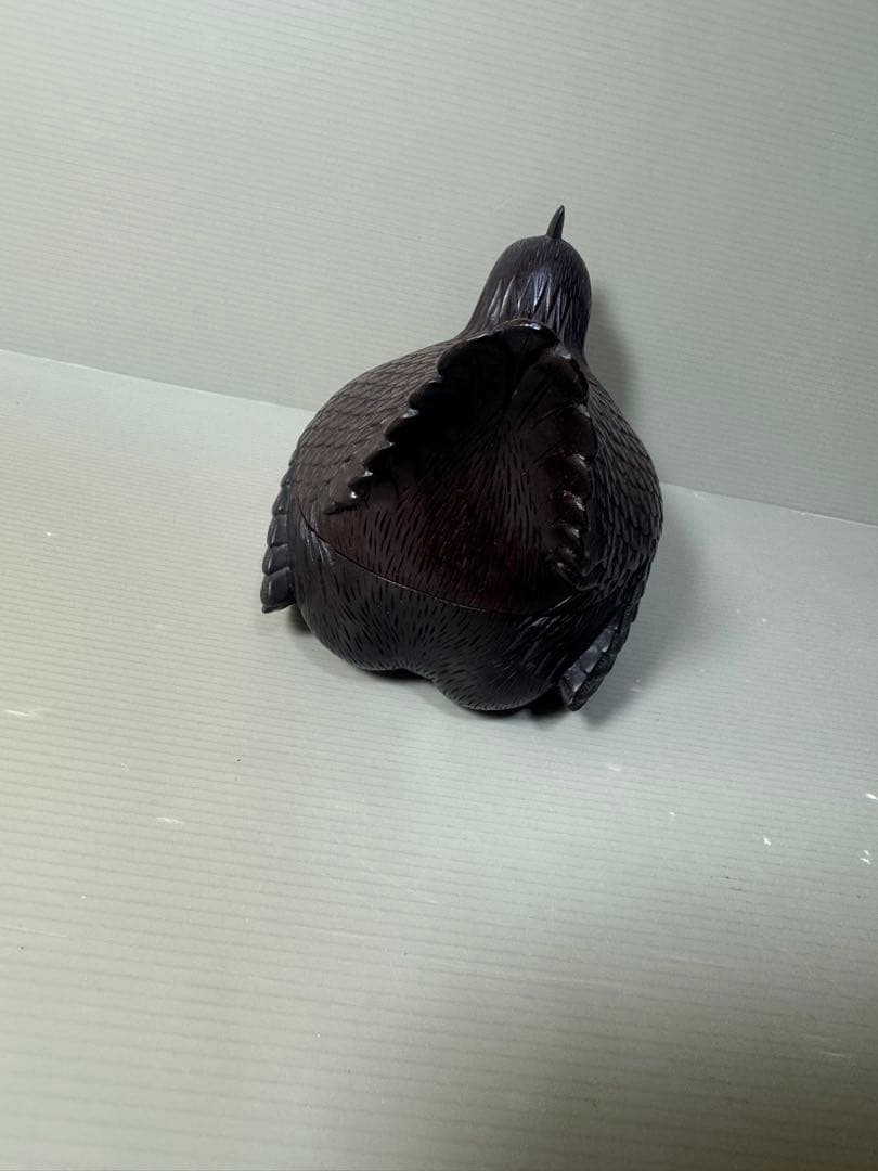 2465  工芸品　鶏　香合　小物入れ　置物　美品
