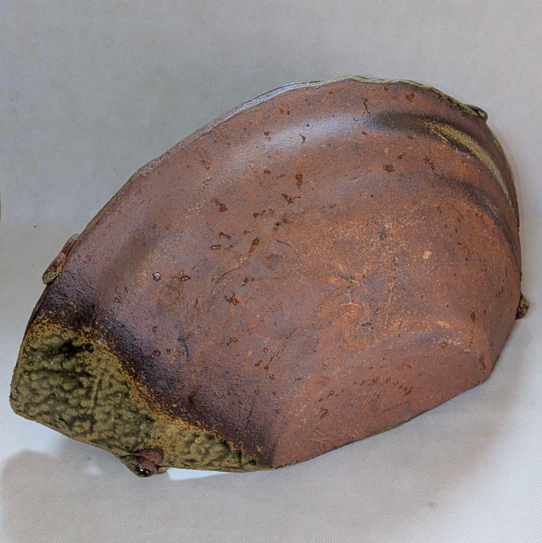 伊賀焼　大型花器　舟形　変形花器　花生け　花瓶　花入れ　フラワーベース　華道